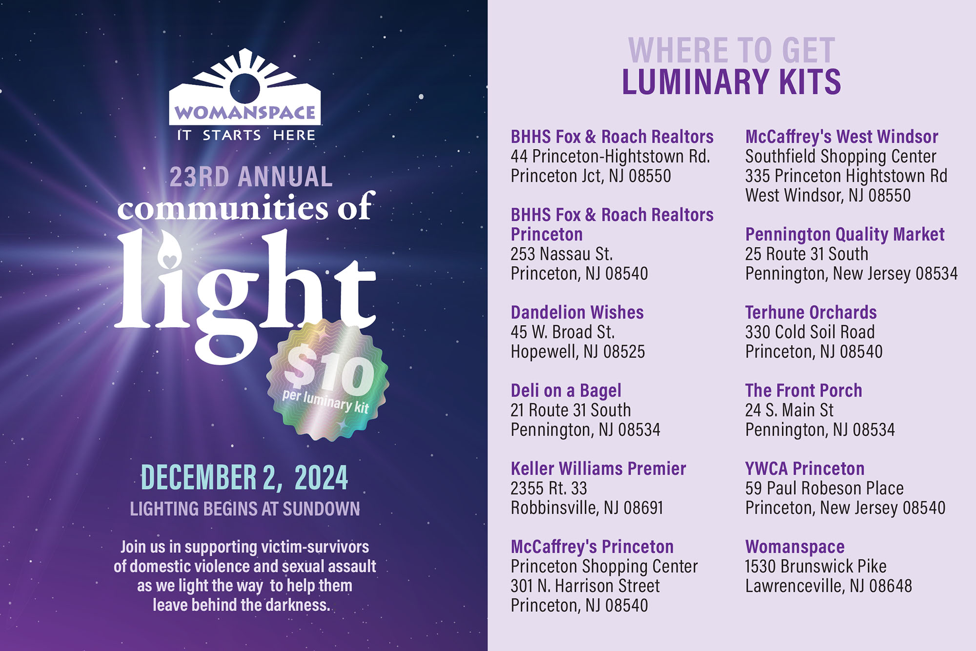 Communities of Light: Illuminate Mercer County on December 2nd